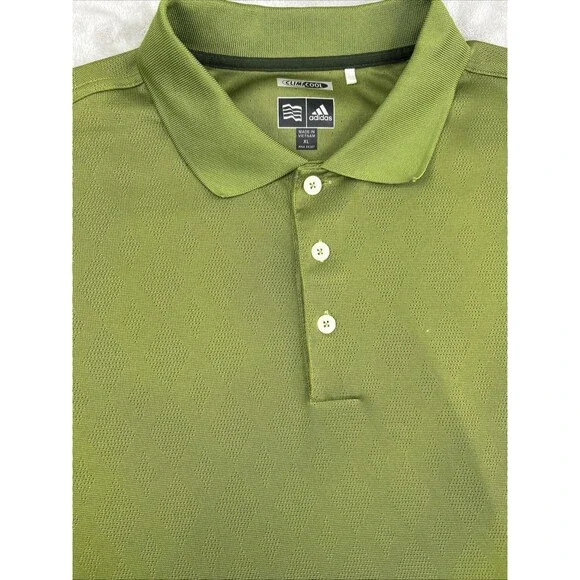 Adidas Golf Climacool Polo Shirt Men’s XL Red Lime Green Set Embroidered - Picture 10 of 13